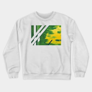 Bamboo grove in yellow and green Crewneck Sweatshirt